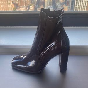 Aldo patent leather ankle booties - NEW